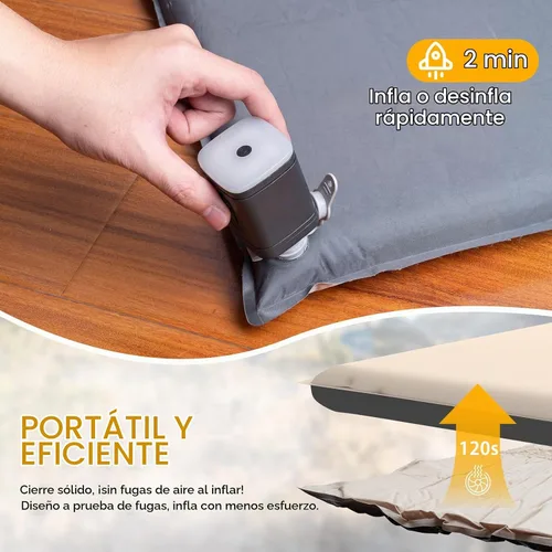 Vista 4 de Colchoneta de aire para SUV, cama de coche para acampar, colchón de camping inflable con bomba de aire, colchón de camping de espuma viscoelástica