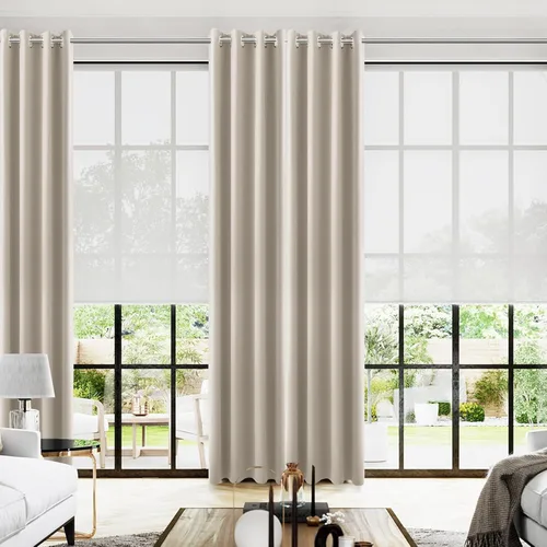 Vista 13 de KOUFALL Cortinas de Baño Aqua para Ventana, Juego de 2 Paneles Decoración Costera Cortinas Cortas Opacas para Ventana Pequeña de Cocina Puerta