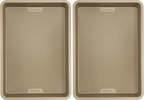 Vista 8 de GoodCook BestBake - Bandeja para hornear rectangular antiadherente de bronce de 9 x 13 pulgadas, acero al carbono texturizado, resistente a