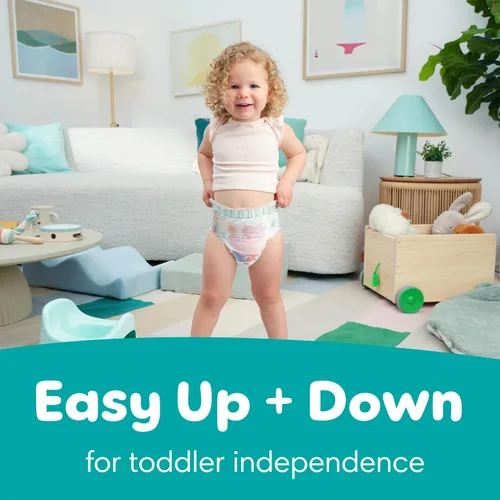 Vista 8 de Easy Ups - Pantalones de entrenamiento para niñas y niños, talla 4 (2T3T), 25 unidades, ropa interior absorbente de Peppa Pig, hasta un 100% a