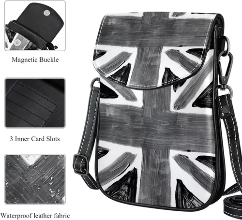 Vista 2 de Bolso cruzado pequeño Union Jack Cartera para teléfono celular