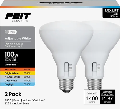 Vista 11 de Feit Electric Bombilla LED BR30 5CCT regulable - equivalente a 65 W