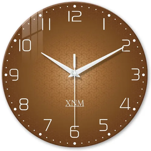 Vista 10 de XNM Relojes de pared de cristal negro con pilas de 12 pulgadas