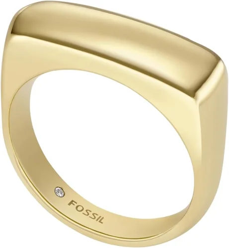Vista 3 de Fossil Anillo de acero inoxidable chapado para mujer