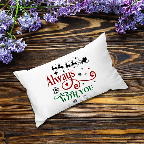 Vista 4 de Always with You - Fundas de almohada lumbar de 12 x 20 pulgadas, fundas de cojín de lona para decoración de sofá, sala de estar