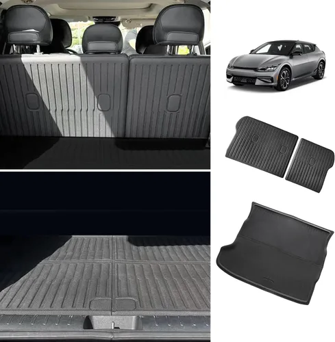 Vista 11 de BestEvMod Alfombrillas para todo tipo de clima, compatibles con Kia EV6 2022-2024 2025, accesorios XPE, resistentes a altas temperaturas, inodoros