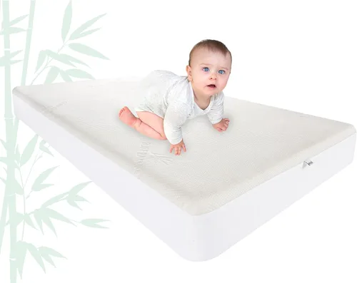 Vista 10 de Protector de colchón Twin de PURE BAMBOO, impermeable - viscosa derivada de bambú, transpirable, funda de colchón silenciosa que protege contra