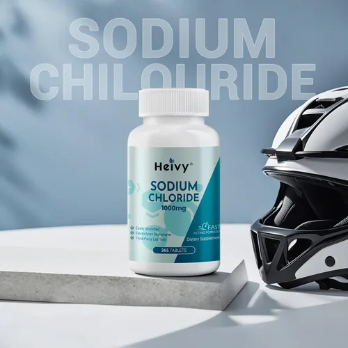 Vista 3 de Heivy Tabletas de cloruro de sodio de 1000 mg - Tabletas de sal pura, 365 tabletas, cloruro de sodio, sin OGM, equilibrio de electrolitos y soporte