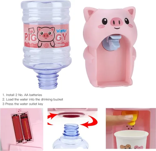 Vista 4 de Dispensador de agua para niños, divertido mini forma linda, mini juguete de agua para niños, ecológico, fácil de usar, perfecto para fiestas