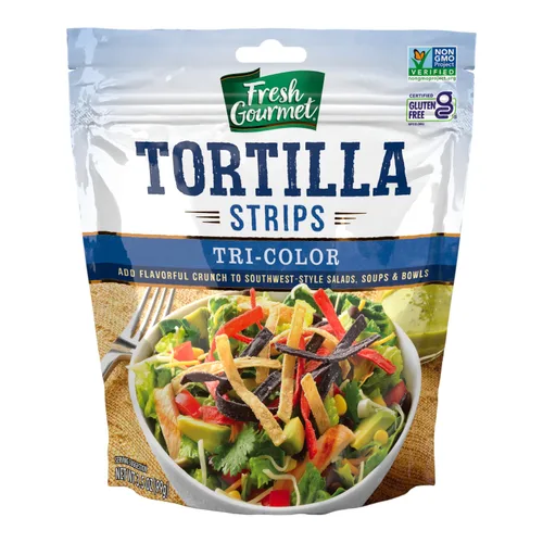 Vista 14 de Fresh Gourmet Asian Fusion Crunch - Bolsa de 3.5 onzas, individual Wonton de ajo y jengibre, cebollas crujientes, almendras en rodajas Ensaladas
