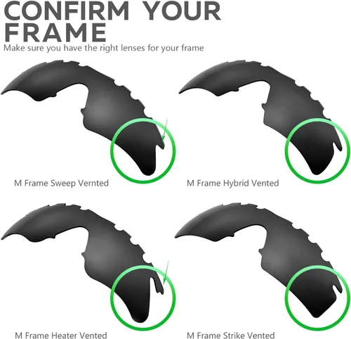 Vista 4 de Walleva Vented Replacement Lenses + Rubber for Oakley M Frame Heater Sunglasses - Multiple Options Available