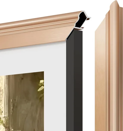 Vista 5 de Aleación de chip de color de muestra de oro cobrizo, marco de TV bisel de aleación Deco solo para televisores Samsung The Frame, compatible