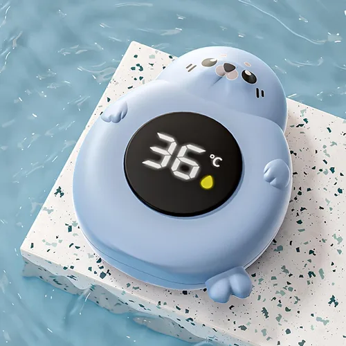 Vista 5 de Monitor de temperatura de baño para bebé, sensor de bañera, medidor impermeable Termómetro digital de piscina, pantalla flotante linda para bañera