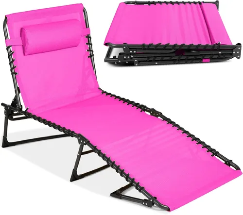 Vista 21 de Best Choice Products - Tumbona para patio reclinable, plegable, portátil para exteriores, con 8 posiciones, asas, capacidad de 300 libras