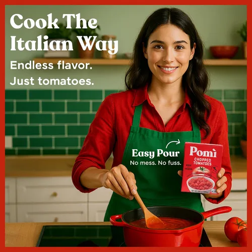 Vista 10 de Pomì Tomates picados – Tomate italiano picado hecho de tomates italianos 100% frescos naturales – Sin aditivos ni conservantes – Tomates triturados
