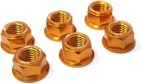 Vista 5 de KETABAO Tuercas de piñón de rueda trasera doradas compatibles con YZF R1 98-13 R6 03-15 XJ6 S Diversion FZ1 Fazer MT-09 13-18 16 17