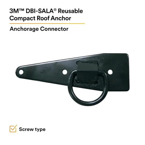 Vista 2 de 3M DBI-SALA 2103677 - Anclaje para techo, reutilizable, compacto para techos planos o inclinados de madera, con anilla en D, color negro