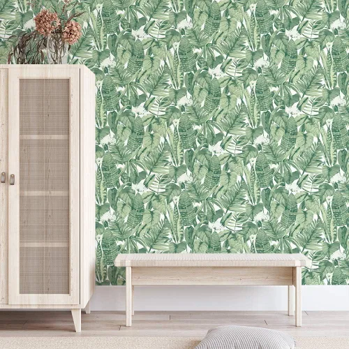 Vista 5 de Tempaper- Papel tapiz Verde (Jungle Green)