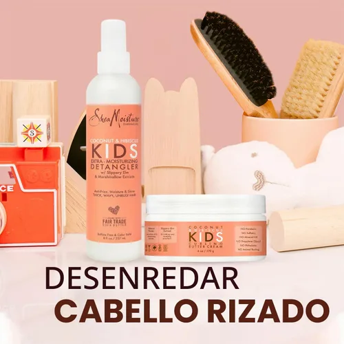 Vista 3 de SheaMoisture Kids - Spray desenredante + crema para rizos, coco e hibisco