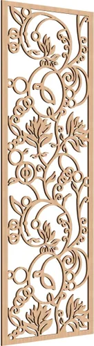 Vista 184 de Caspian Paneles de pared de madera con calado decorativo perforado, 9 3/8 pulgadas de ancho x 24 3/8 pulgadas de alto x 1/4 de alto, cereza