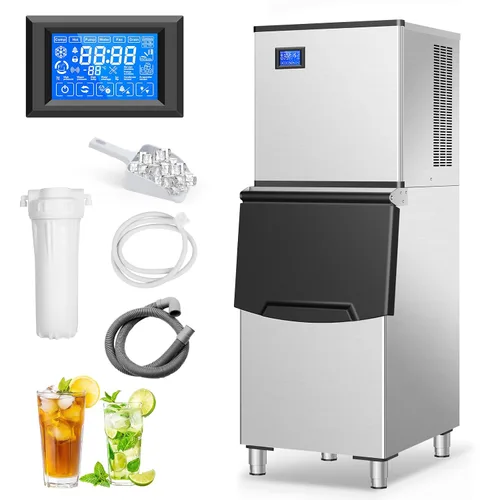 Vista 17 de Nugget Ice Makers - Máquina de hielo de pellets masticables suaves con función de limpieza automática, modo de mezcla de hielo/agua/agua helada, 50