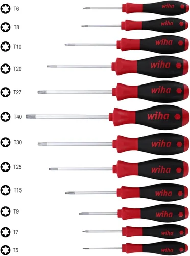 Vista 4 de Wiha 36267 Juego de destornilladores Torx T5-T40 de 12 piezas con acabado suave