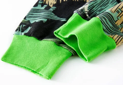 Vista 6 de Pijamas para niños, dinosaurio, cohete, espacio, 4 piezas, pijamas de manga larga, conjuntos de ropa de dormir de 2 a 12 años