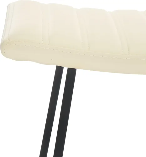 Vista 4 de Safavieh Home Collection Akito Mid-Century - Taburete de mostrador blanco moderno de 26 pulgadas