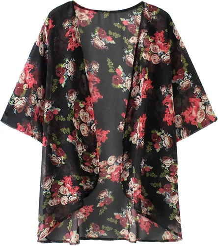 Vista 4 de BB&KK Women's Kimono Cover Ups Tops Lightweight Summer Cardigans
