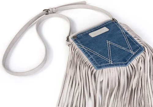 Vista 5 de Wrangler Denim Fringe Purse for Women Western Crossbody Bag