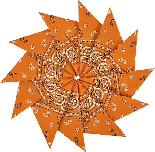 Vista 7 de Junvena Bandanas de algodón, 12 paquetes de 22 x 22 pulgadas, pañuelo unisex impreso de doble cara