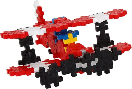 Vista 3 de Plus Plus - Set de juego con instrucciones - 170 piezas de aviones - Juguete de construcción de construcción de tronco, mini bloques de rompecabezas