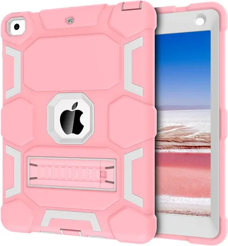 Vista 30 de CCMAO Funda para iPad de 6ª/5ª generación (9.7 pulgadas, 2018/2017), iPad Air de 2ª generación (2014) con soporte, funda protectora híbrida a prueba