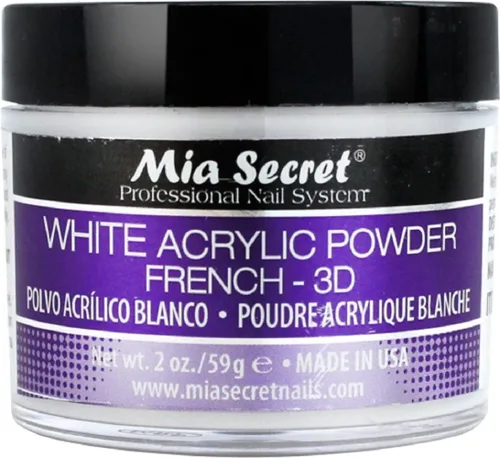 Vista 2 de Mia Secret Polvo acrílico blanco (2oz)