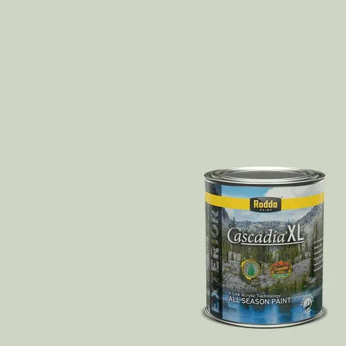 Vista 118 de Rodda Paint CASCADIA XL Pintura e imprimación satinada exterior en uno, cuarto de galón, Aquafir