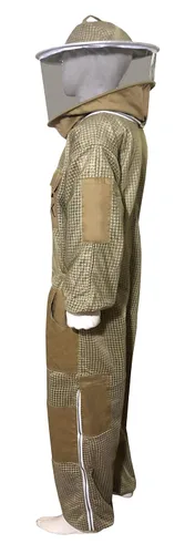 Vista 5 de Brutul Bee - Traje ventilado ultraligero de 3 capas con velo redondo (KHAKI, S), Caqui