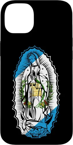 Vista 15 de Funda para iPhone 16 Virgen de Guadalupe con bandera de Guatemala