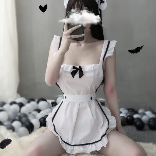 Vista 3 de LureZone Lencería sexy francesa para mujer, vestido de muñeca sexy para juegos de rol