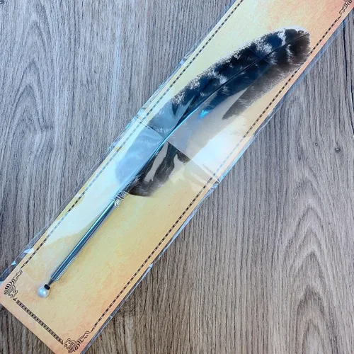 Vista 4 de OPENDGO Bolígrafo de plumas con tallo de metal, pluma vintage refinada plateada para amantes de la escritura escolar 1 bolígrafo de plumas de búho