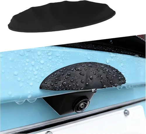Vista 8 de Protector de lluvia para cámara de respaldo 2026, cámara inversa de silicona para protección contra la lluvia del automóvil con diseño extendido