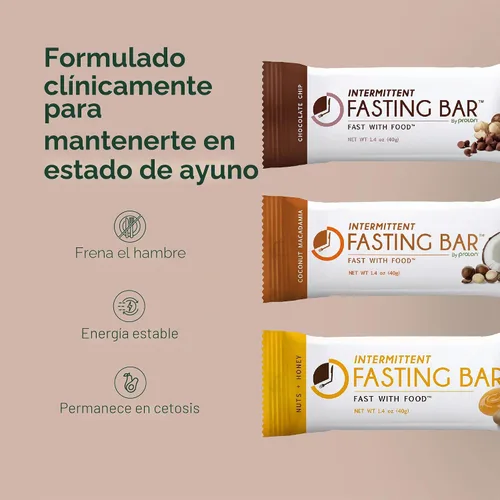 Vista 3 de Prolon Barras de ayuno 0.18 oz de proteína, 0.17 oz de fibra Apto para dieta cetogénica, sin gluten, sin lácteos, a base de plantas Nutrición