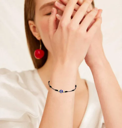 Vista 4 de Jewdreamer 14 pulseras contra el mal de ojo para mujeres y hombres, 7 nudos, pulseras de la suerte, hechas a mano, trenzadas, de cuerda roja