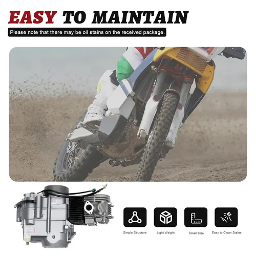Vista 6 de DONSU Motor refrigerado por aire de 125CC de 4 tiempos, embrague manual, kit completo para motor CRF50F 00-09 11-15 CRF50 Z50/XR50/XR70 1P52FMI