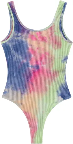 Vista 2 de Verdusa Camiseta sin mangas para mujer, con cuello con muescas y acanalada