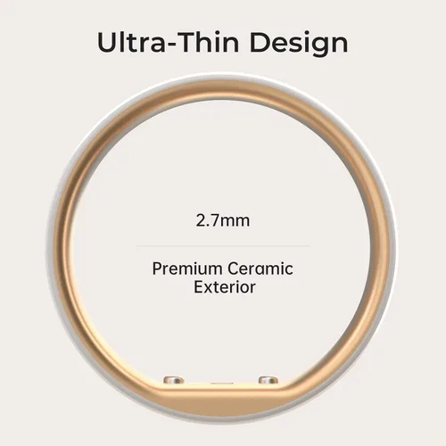 Vista 9 de Anillo inteligente femometer Gen2 de cerámica Monitoreo del sueño, frecuencia cardíaca y ciclo con suscripción gratuita Rastreador de salud