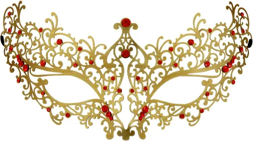 Vista 16 de Coddsmz Máscara de metal cortada con láser para mujer, máscara veneciana de Mardi Gras, máscara de Halloween 1-oro rosa
