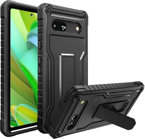 Vista 15 de Funda para Google Pixel 7, protección de grado militar a prueba de golpes con protector de pantalla HD de vidrio templado y soporte compatible