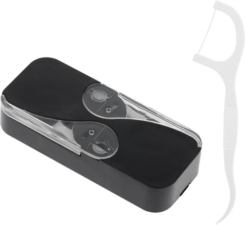 Vista 10 de WLLHYF Estuche portátil de hilo dental automático, organizador de recogida de hilo dental de viaje, estuche de almacenamiento con dispensador