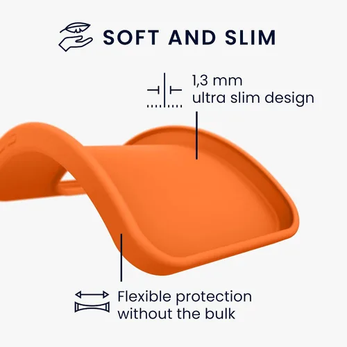 Vista 5 de kwmobile Funda compatible con Motorola Moto G15 / G15 Power/ G17 / G17 Power - Funda protectora de silicona TPU suave y delgada - Naranja afrutado