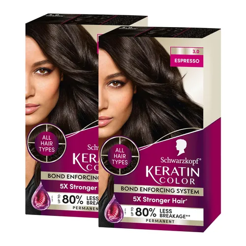 Vista 13 de Schwarzkopf Keratin Color® 6.64 - Tinte permanente para el cabello marrón champán (paquete de 2)